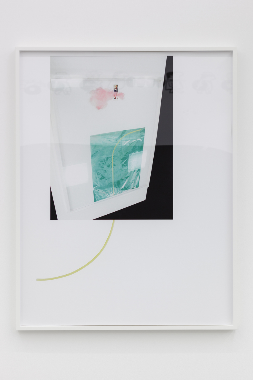 Lisa Holzer, Spaghetti passing under Ei passing under spaghetti, 2015, Pigment print on cotton paper, 92x72cm