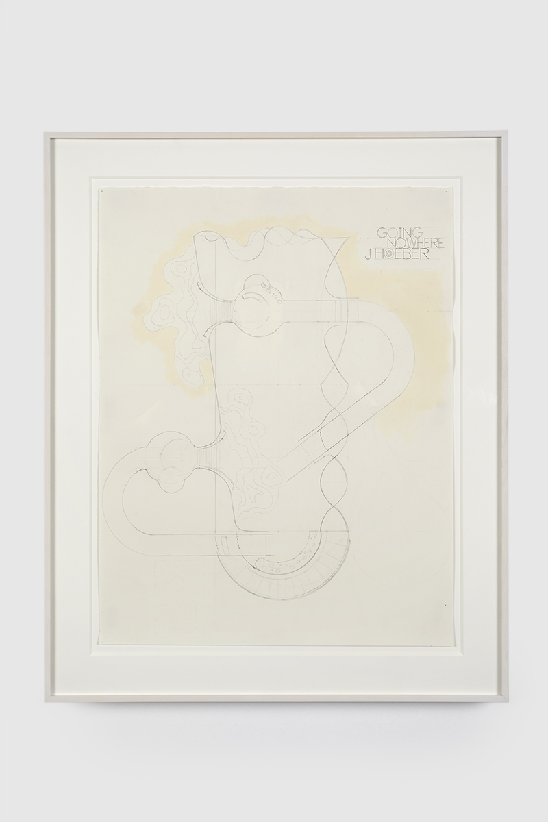 78.Hoeber_Going Nowhere Plan, version 2, 2015_Graphite and flashe on paper_22x17 in
