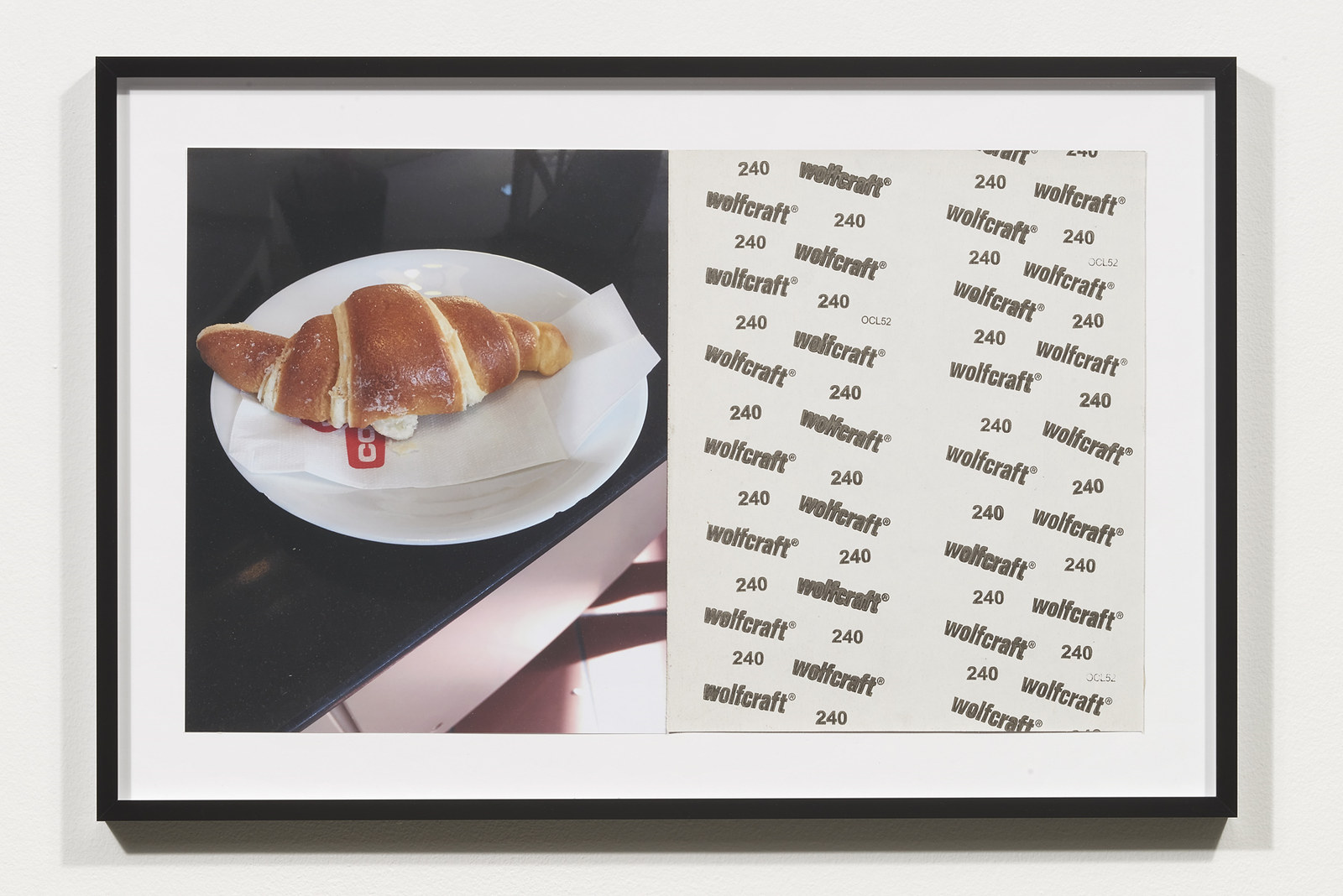 Wermers_Croissants & Architecture #16, 2016_C-print, sandpaper sheet, framed_14 3_8 x 21 1_2 in_NW00057PG