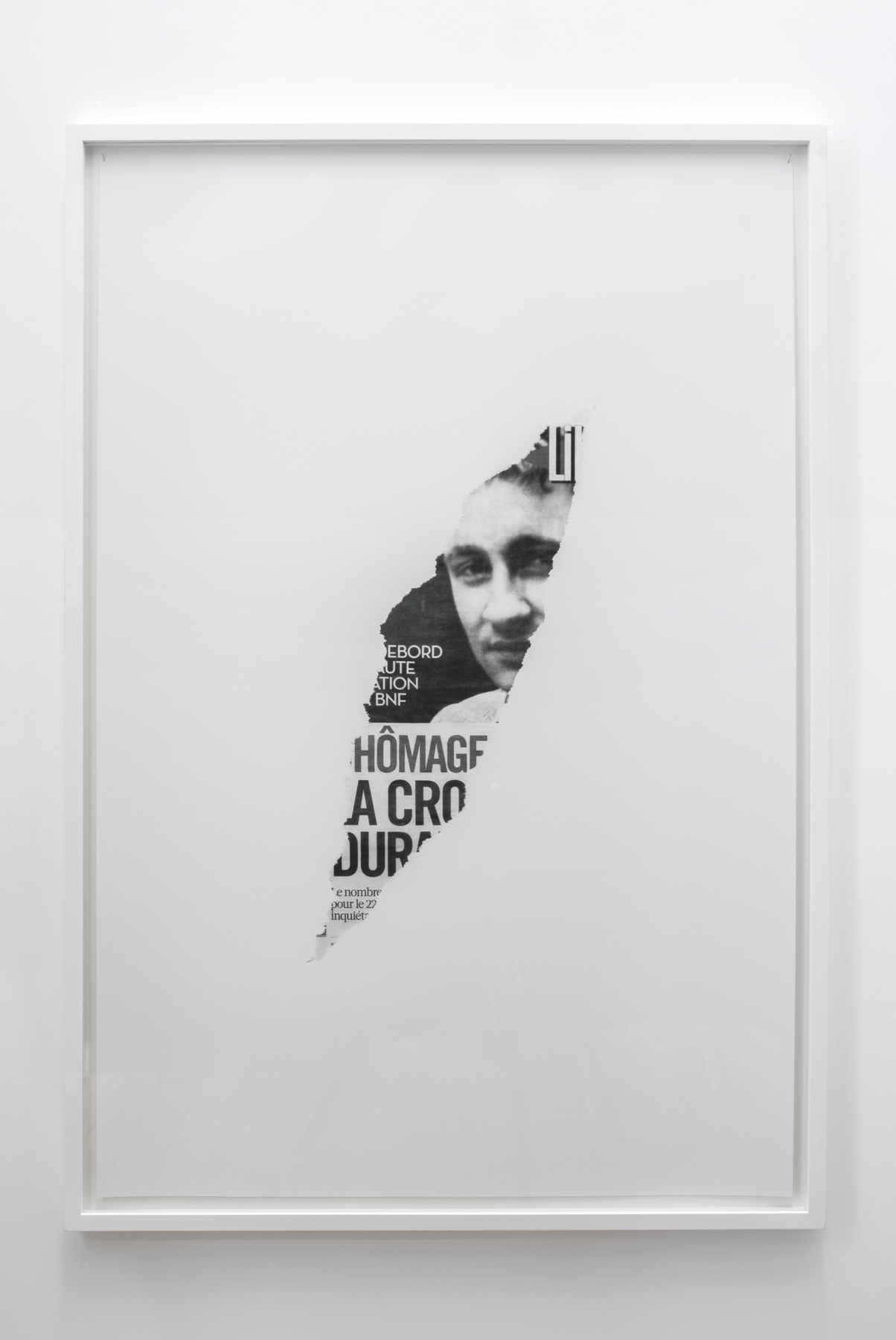 Melik Ohanian, Post-Image — 2013.03.27, 2014, Black and white photograph, 124 x 84 x 3cm (framed), 1_3