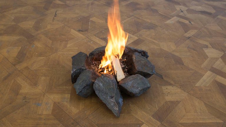 Ariel Schlesinger Untitled(campfire), 2017, Bronze, Wood, 44x39x10cm, Unique Cover