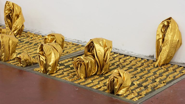 Dvir, Nelly Agassi, Dakota (detail 01), 2020, Golden Fabric, Variable Dimensions, Unique Cover