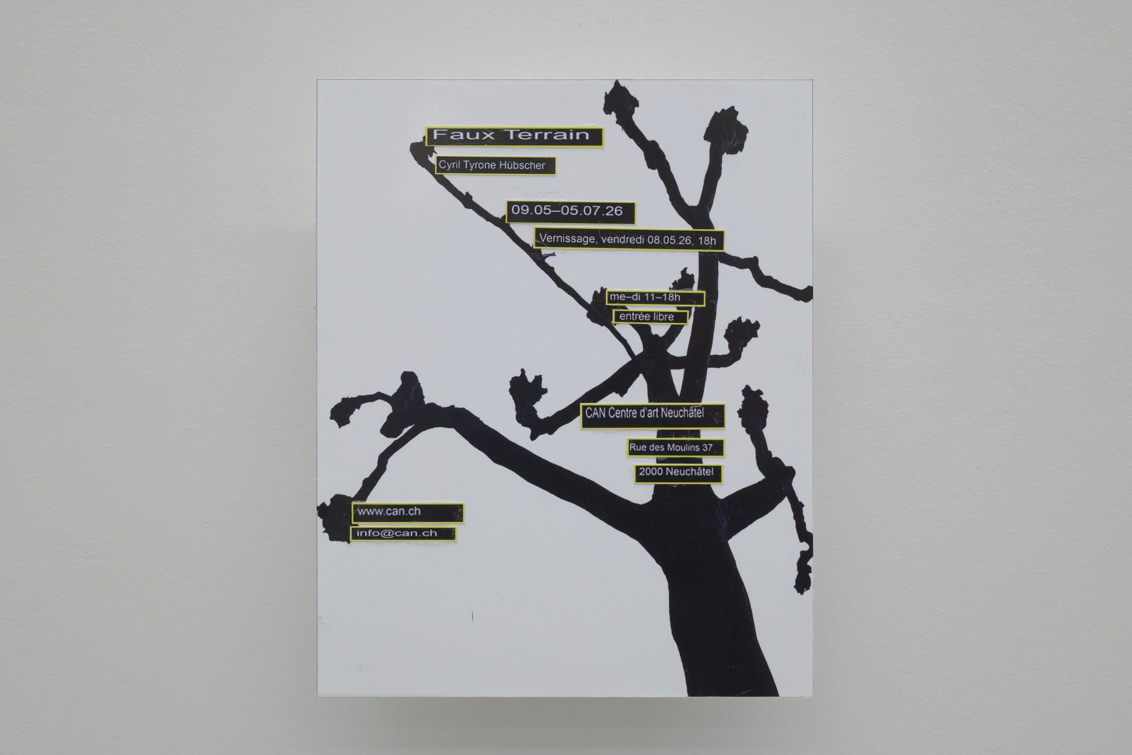 Cyril Tyrone Hübscher at CAN Centre d’Art Neuchâtel