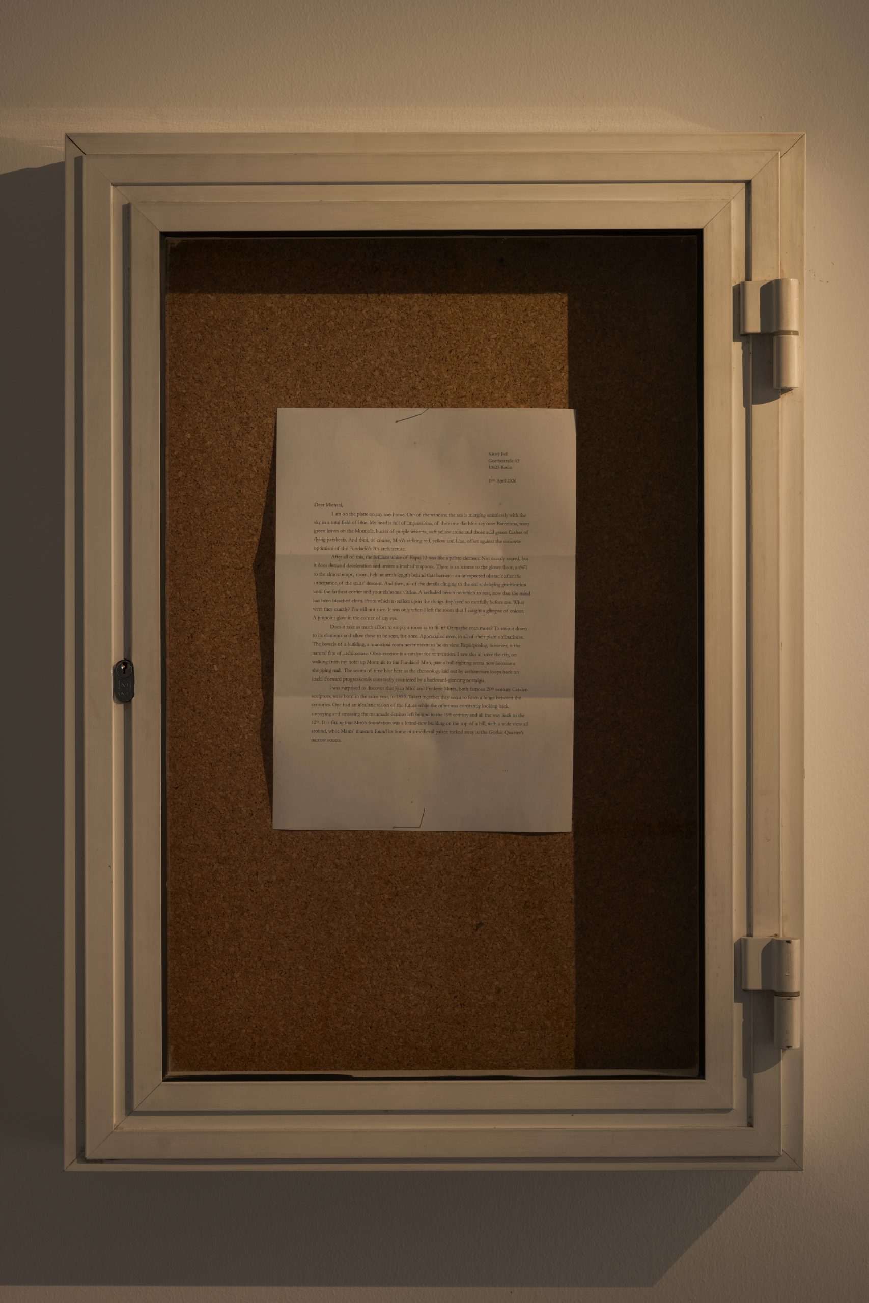 Michael Kleine at Fundació Joan Miró – Espai 13, Barcelona
